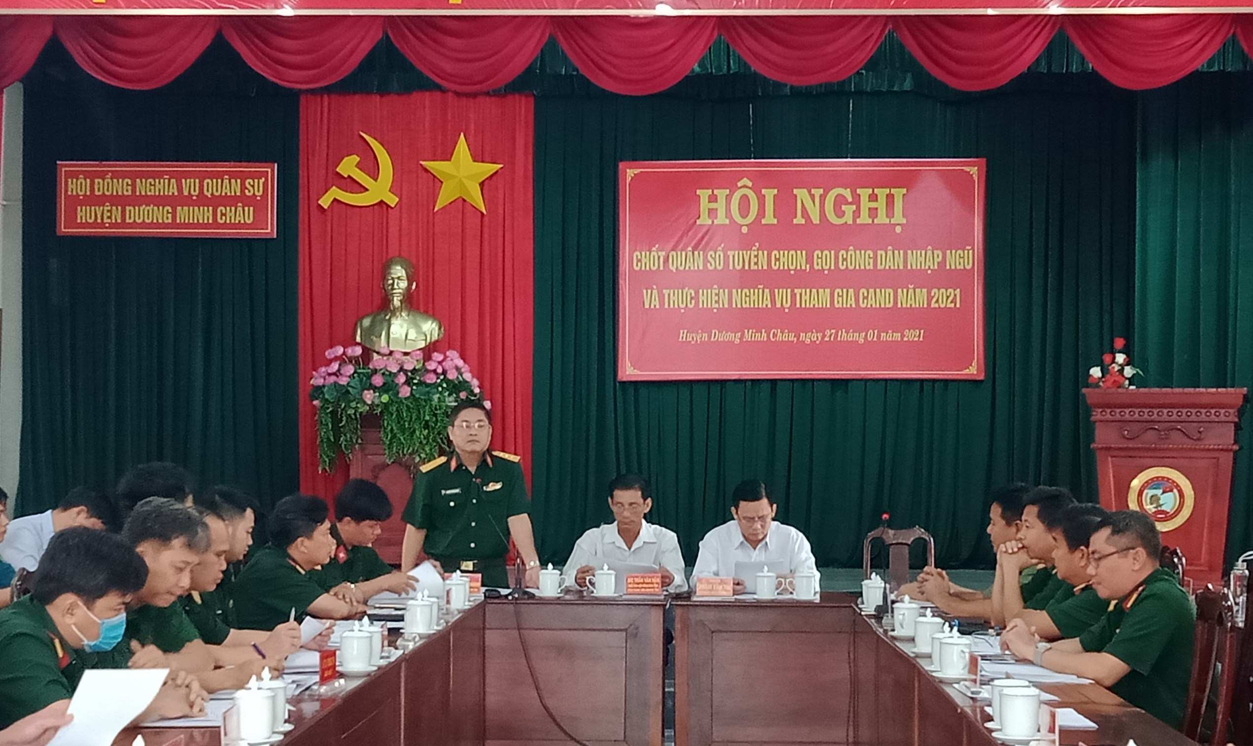Huyện Dương Minh Châu: Chốt quân số tuyển chọn, gọi công dân nhập ngũ và thực hiện nghĩa vụ tham gia công an nhân dân năm 2021